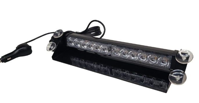 Stroboscop led auto 12 LED parbriz cob rosu albastru